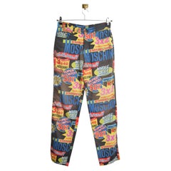 Rare Vintage Franco Moschino Supermarket Discount Colourful Denim Jeans