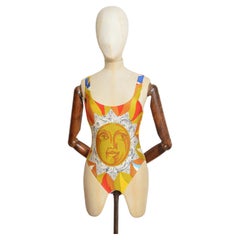 1990’s MOSCHINO mare Rococo Baroque Sun print Swim suit - Bathing Suit