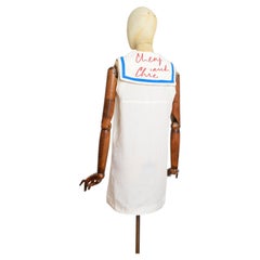 Archival 1990's Moschino 'Cheap & Chic' Linen Sailor Collar mini Dress