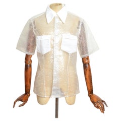 Rare 1996 Dolce & Gabbana D&G White Bubble Wrap avant guard transparent Shirt
