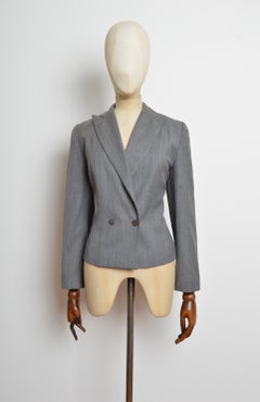 S/S 1997 Givenchy by Alexander McQueen – Graue, taillierte Blazerjacke