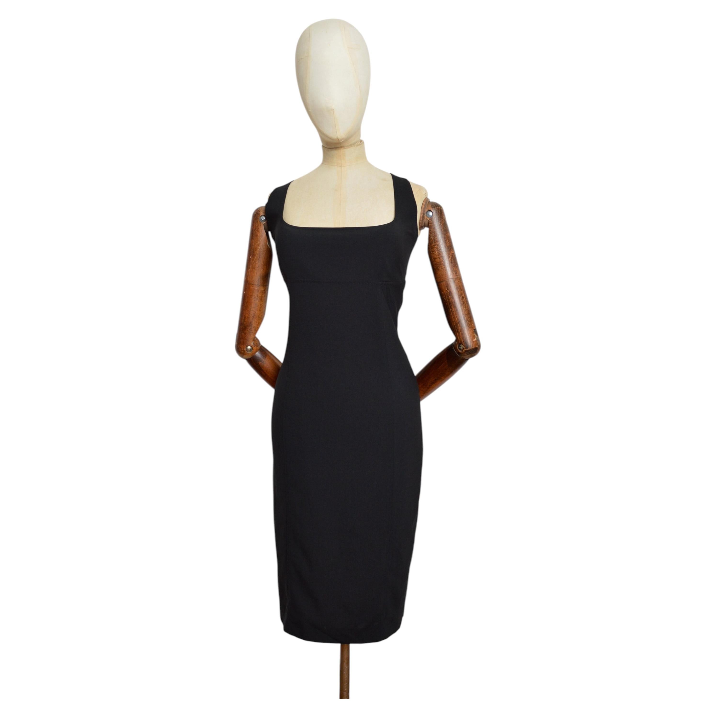 Pre-owned Dsquared2 2011  Black Formal Office Wear Knee Length Shift Dress With Racer Back