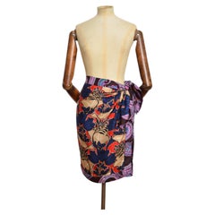 PRADA Resort 2010 Silk Vintage Floral Patterned Multi Print Wrap detail Skirt