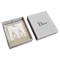 2000's Christian Dior by John Galliano Enamel & Chrome Dior Couture Earrings