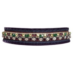 Cintura PRADA Autunno 2004, decorata con strass, viola scuro