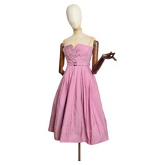 Spring / Summer 2004 Pink John Galliano Silk Jacquard Cocktail Vintage Dress