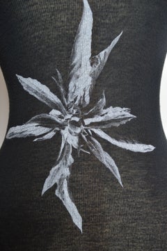 Ann Demeulemeester Black Semi Sheer Long Silk Tank Top - Vest