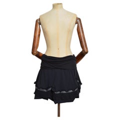 2000’s Cop Copine Technical Bubble Hem Black Asymmetric multi way Skirt