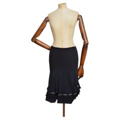 2000’s Cop Copine Technical Bubble Hem Black Asymmetric multi way Skirt