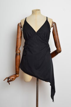 Cop Copine 2000’s Vintage Technical Cross over Cotton Vest Tank Top - Camisole