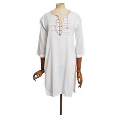 2000’s Avant Garde Cop Copine Kurti Tunic Blouse in White Cotton