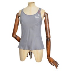 2000’s Cop Copine Grey Raw Hem Printed Tank Top - Cami Vest