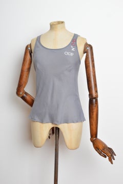 2000’s Cop Copine Grey Raw Hem Printed Tank Top - Cami Vest