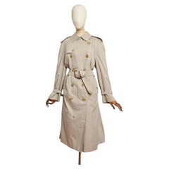 1990’s Classic Beige BURBERRY Vintage Trench Coat - Long Jacket