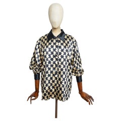 Moschino Cheap & Chic Iconic 90’s Jigsaw Puzzle Pattern Shirt - Blouse