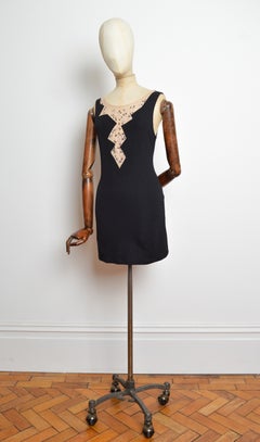 Resort 2008 CHANEL by Karl Lagerfeld Black Cut Out Sequin Mini Dress