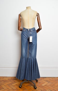 2000’s Dolce & Gabbana high waisted Blue Denim Mega Flares Jeans 28"