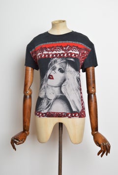 2000s Donatella Versace Couture Printed Baby Tee - Fitted slogan T-shirt