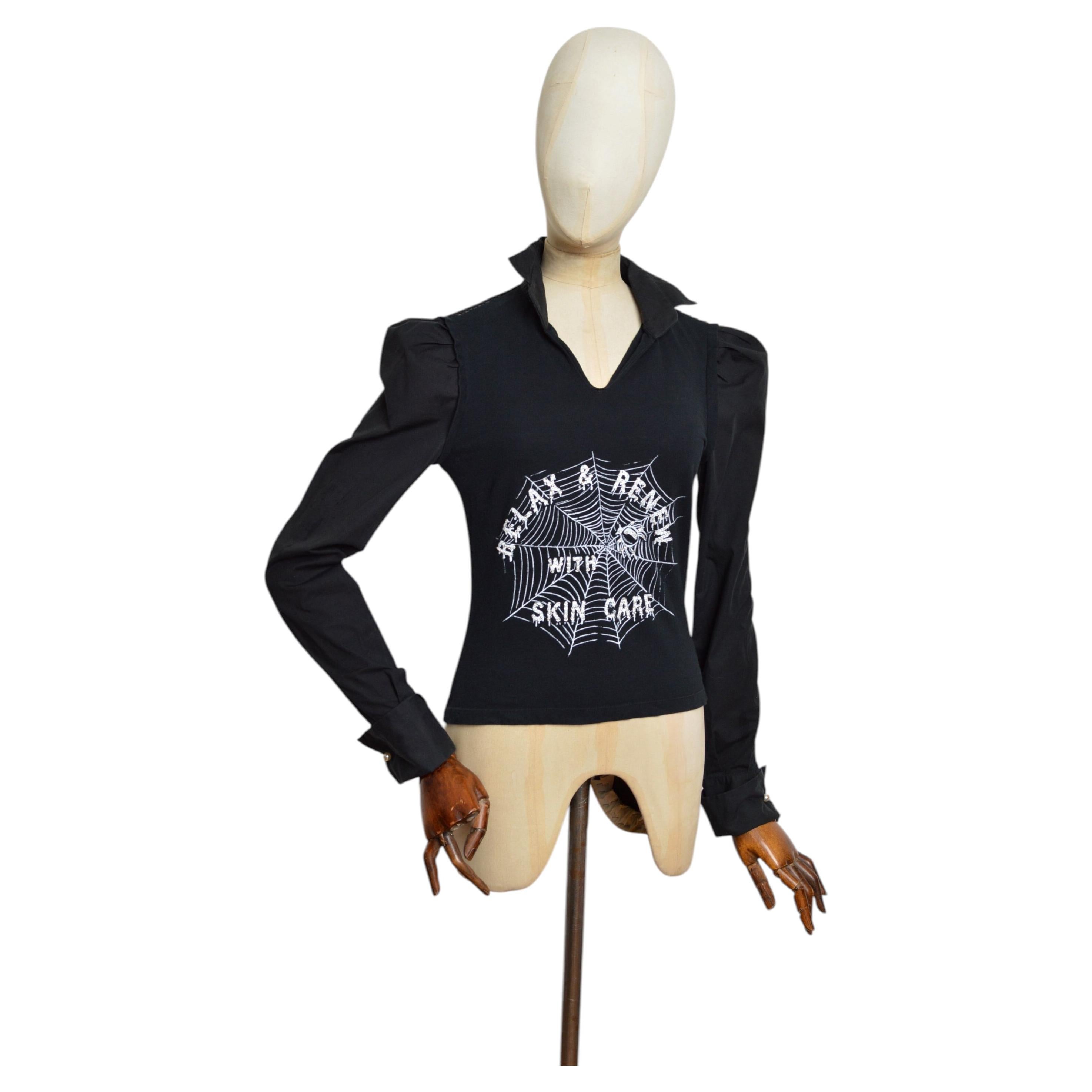 Y2k Dolce and Gabbana Rose bowl Varsity print 2000's Top - Vintage