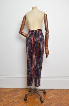 1990’s Gianni Versace Tutti Fruity Berry Print High Waisted Jeans Pants W30