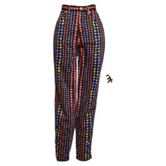 1990’s Gianni Versace Tutti Fruity Berry Print High Waisted Jeans Pants W30