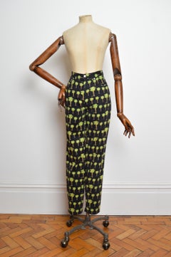 1990’s Gianni Versace Jeans Couture Palm Tree Print High Waisted Jeans Pants 28"