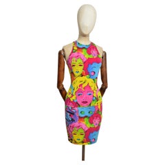 1990’s GIANNI VERSACE Iconic Betty Boot Colourful Top & Mini Skirt Matching Set