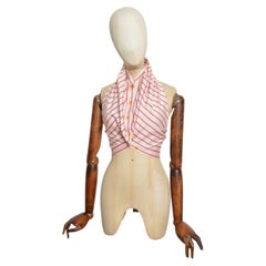 1995 Vivienne Westwood Gold Label Pink Striped Tailored Blouse - Backless Shirt