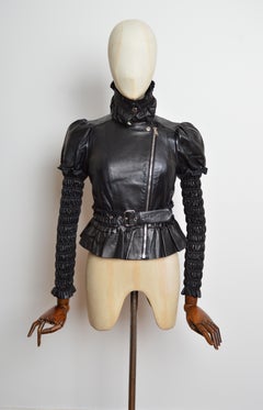 S/S 2020 ALEXANDER McQUEEN Victorian Style Lambskin Leather Jacket