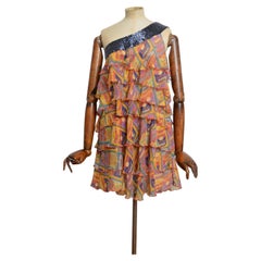 S/S 2008 ANDY WARHOL x PEPE JEANS Tomato Soup One Shoulder Beaded Dress