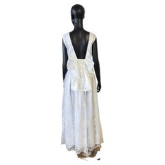 vintage 1980s Embroidered Wedding dress