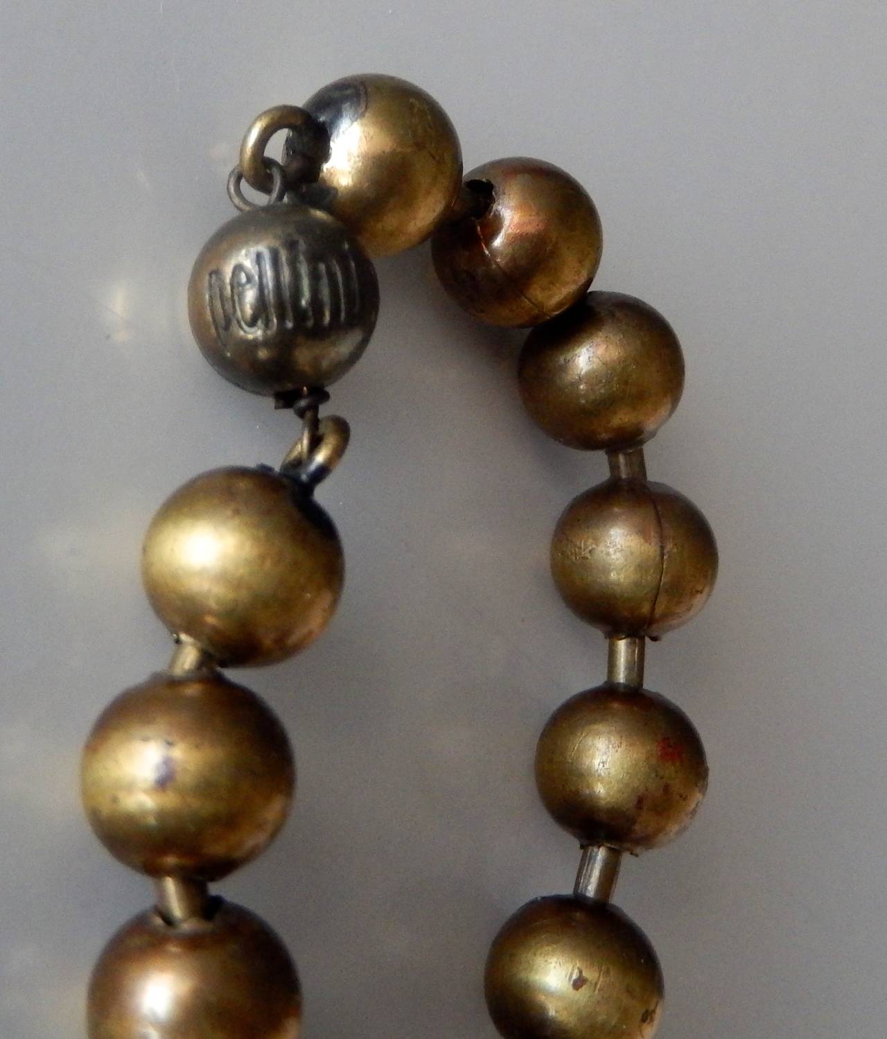 1980s Donatella Pellini Gold Resin Necklace In Good Condition In Winnetka, IL