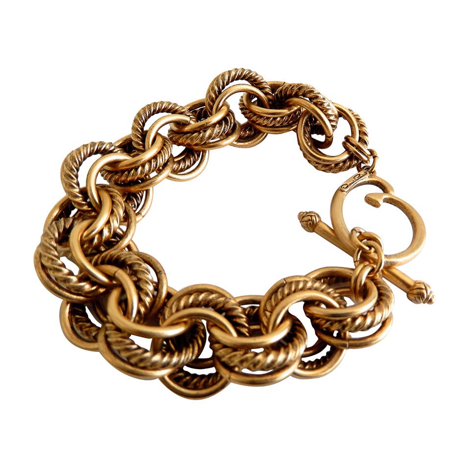 Oscar de la Renta Gold Link Bracelet