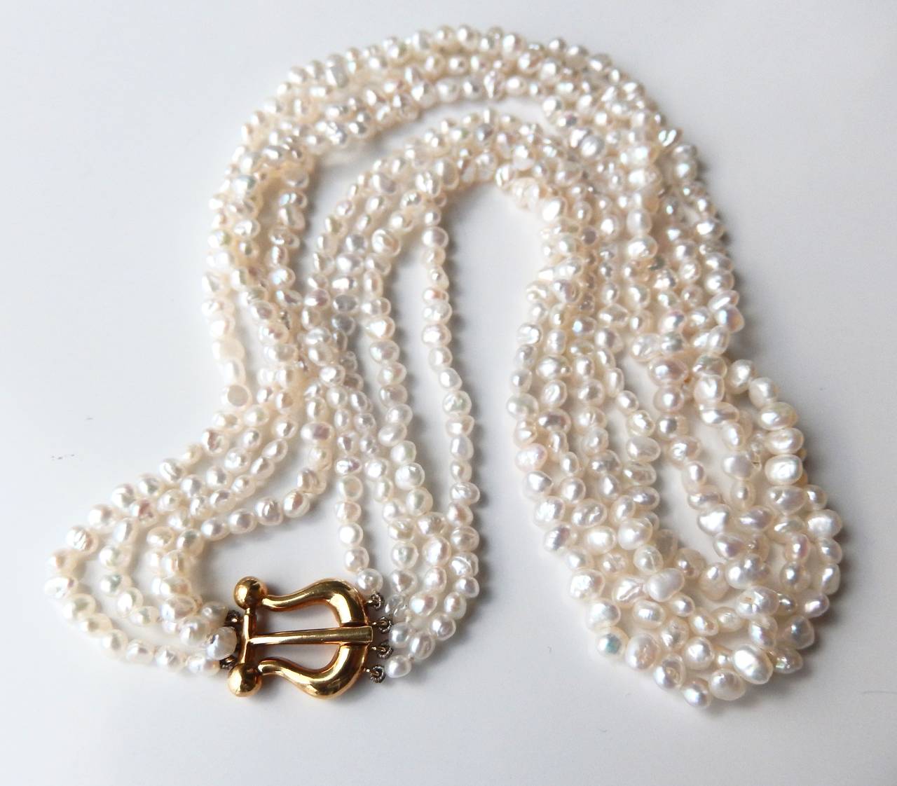 Women's 1980s Tiffany & Co. Paloma Picasso Freshwater Pearl Gold Necklace
