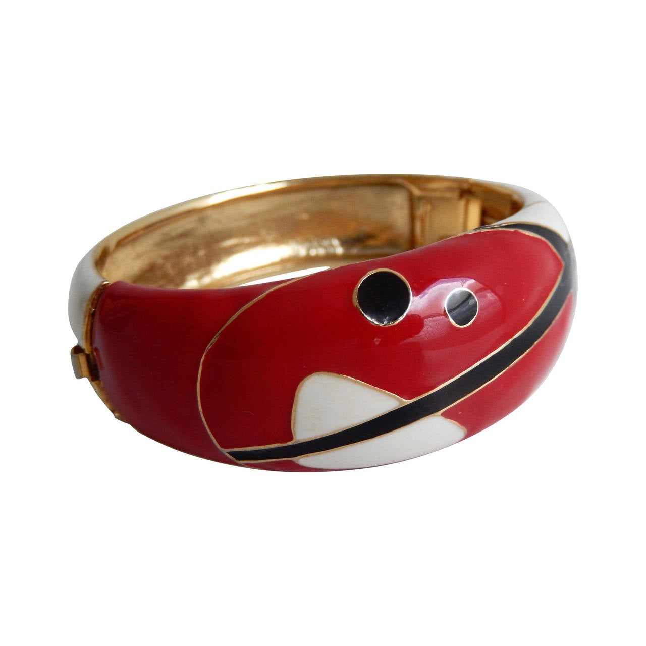 Balenciaga Red/Black Art Deco/Futuristic Cuff