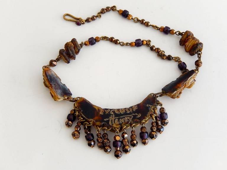 1960s Resin Necklace with Colored Beads by French Jeweler Henry 6