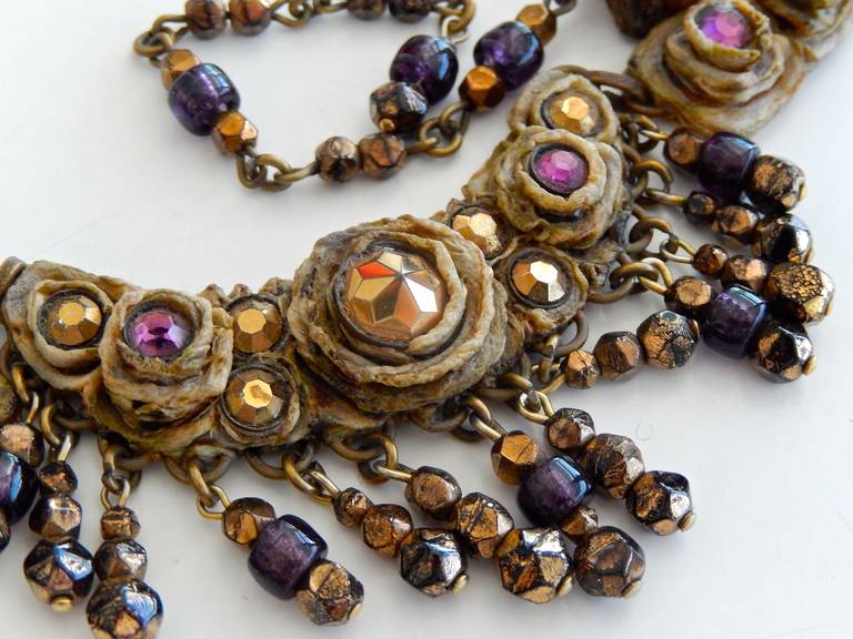 1960s Resin Necklace with Colored Beads by French Jeweler Henry 2