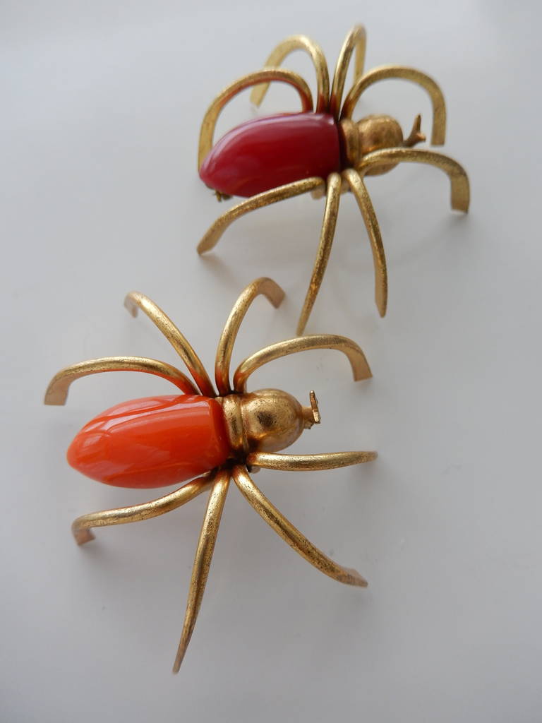 bakelite spider brooch