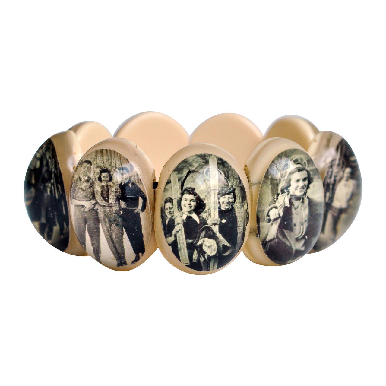 Early Link Bracelet by Donatella Pellini with Vintage Photos