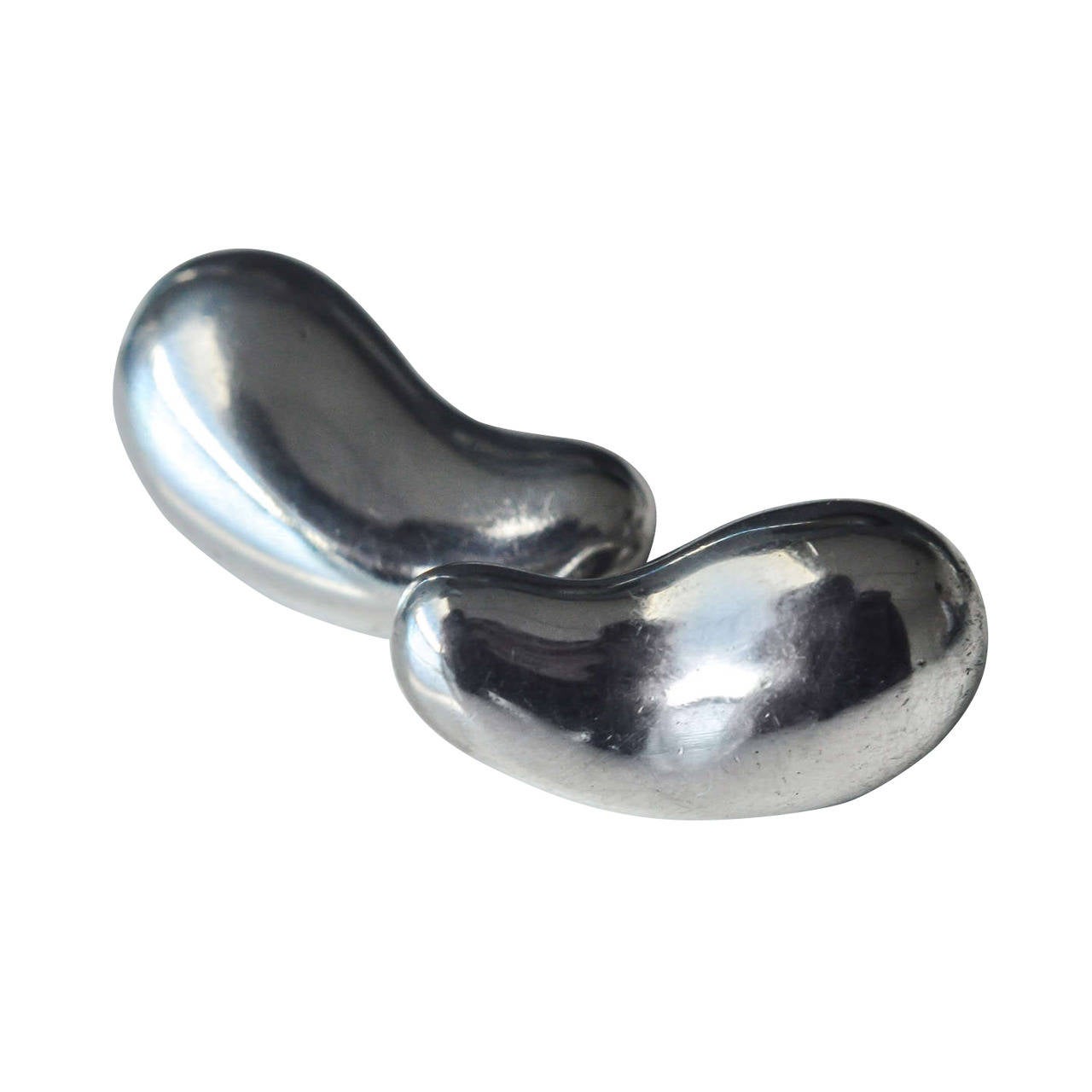 Tiffany & Co. Peretti Large Sterling Silver Bean Earrings