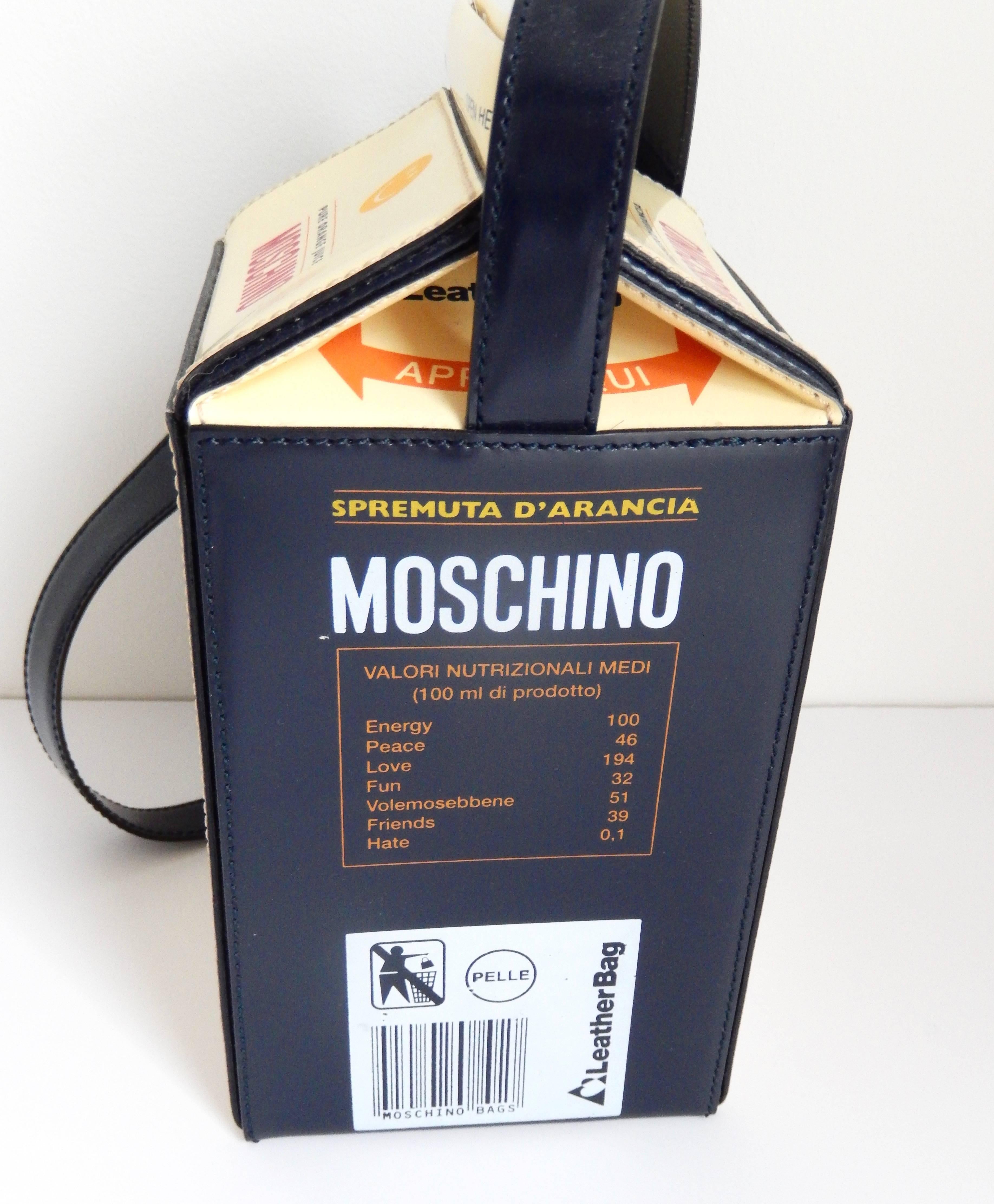 moschino orange juice bag