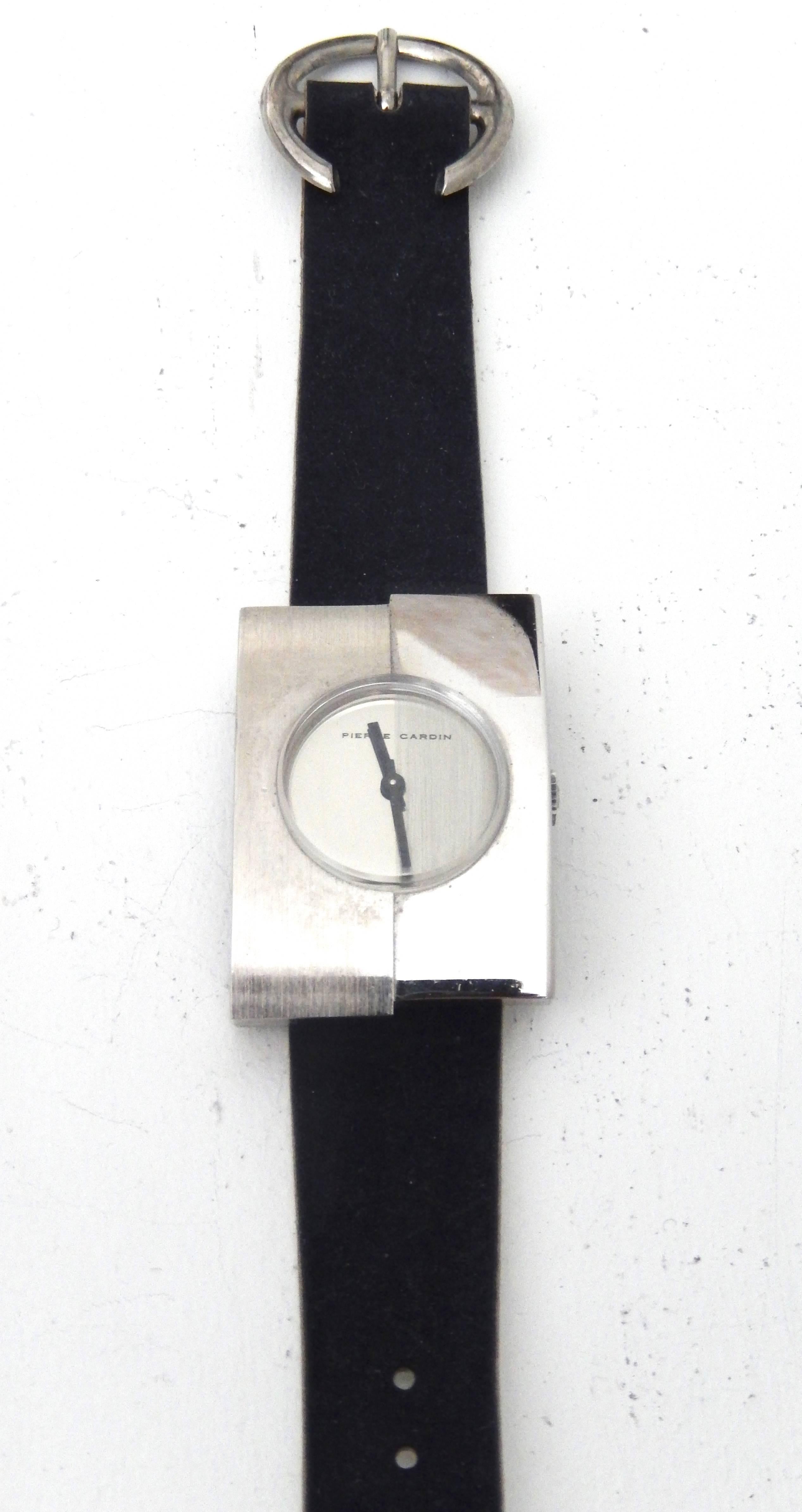 Women's Jaeger by Pierre Cardin stainless steel Modernist Manual Wristwatch  For Sale