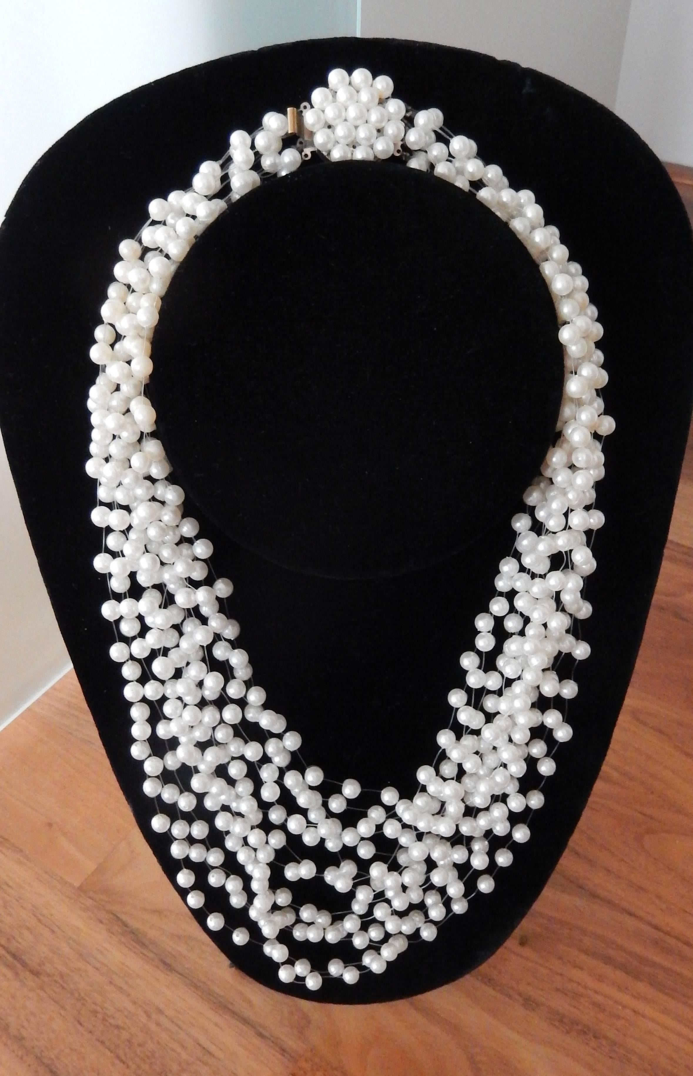 multi strand black pearl necklace