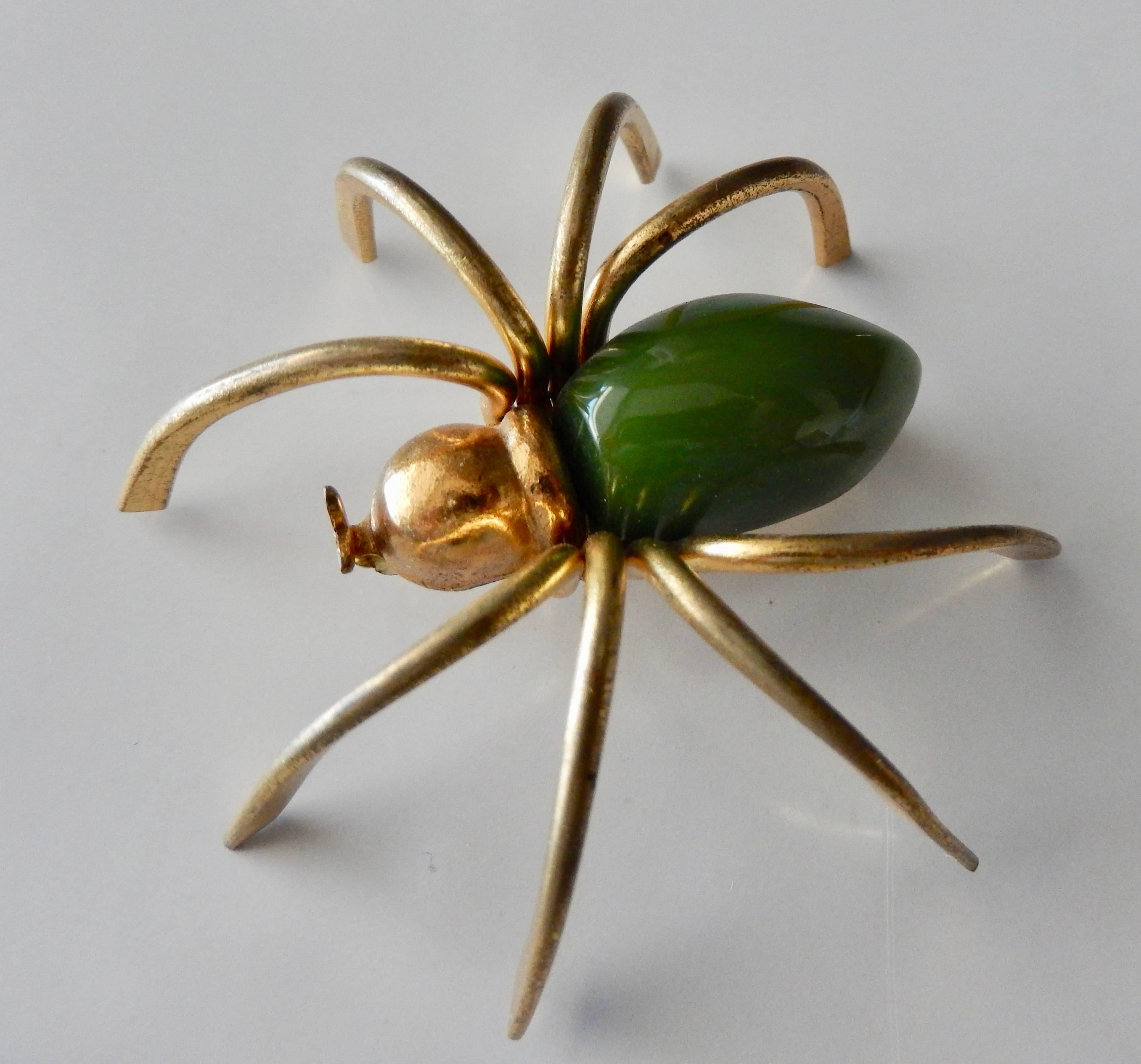 bakelite spider brooch