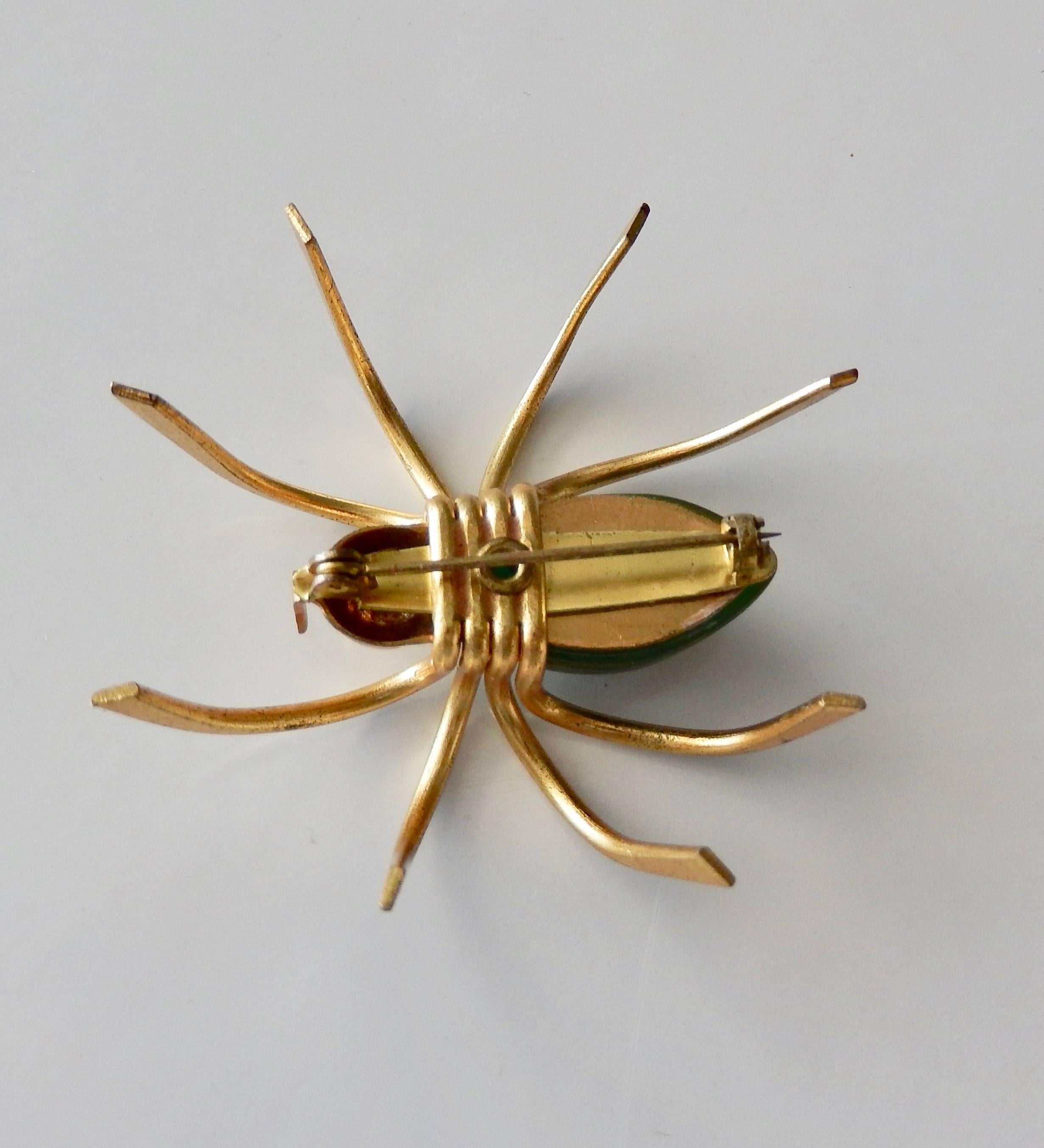 Art Deco Bakelite Spider Pin  1
