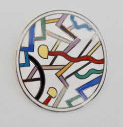 Ettore Sottsass "Circulus" Brooch for Acme Memphis, 1980s
