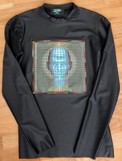 1995 Jean Paul Gaultier "Cyber-Age" Spandex Top/Op Art