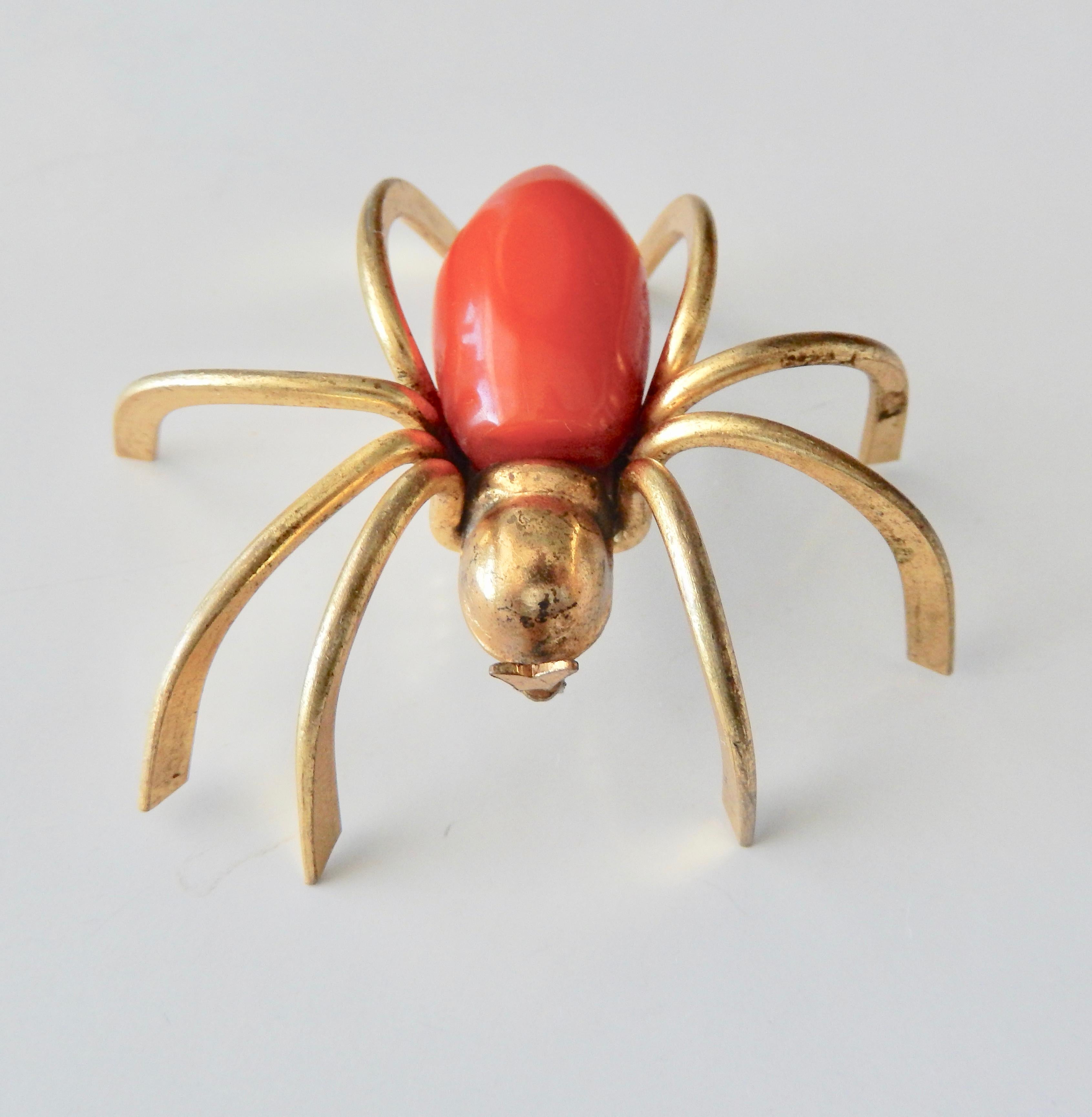 bakelite spider brooch