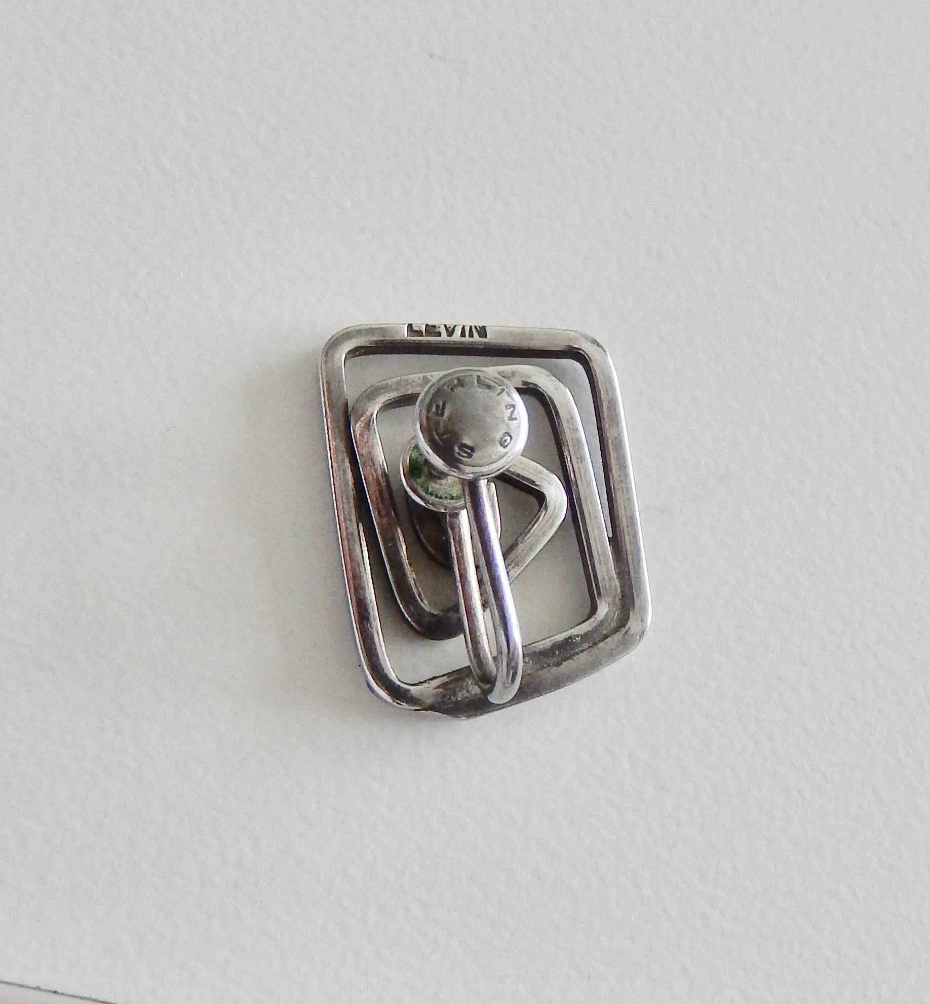 1950s Sterling Silver Earrings by Modernist Ed Levin For Sale 1