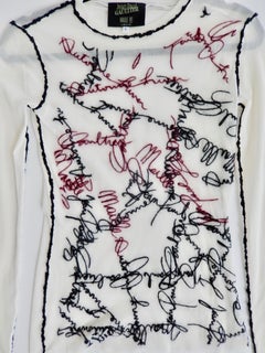 Jean Paul Gaultier "Graffiti" Mesh Top